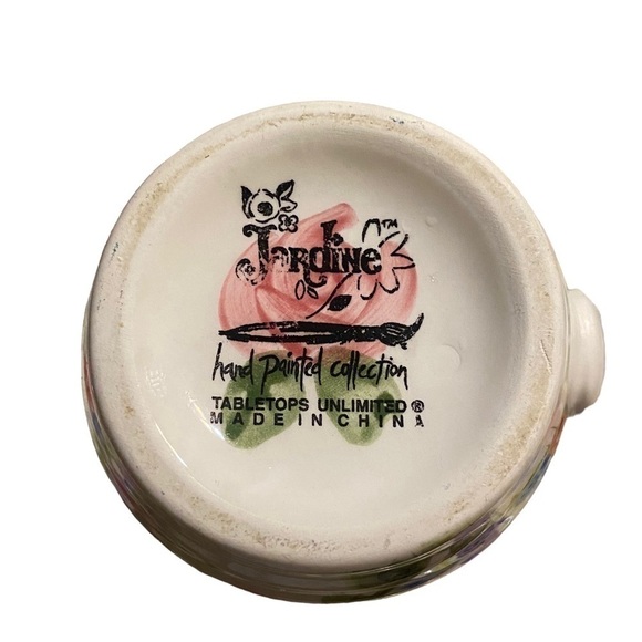 Jardine tabletops unlimited 3 piece hand painted ceramic sugar and cream… - Picture 5 of 11